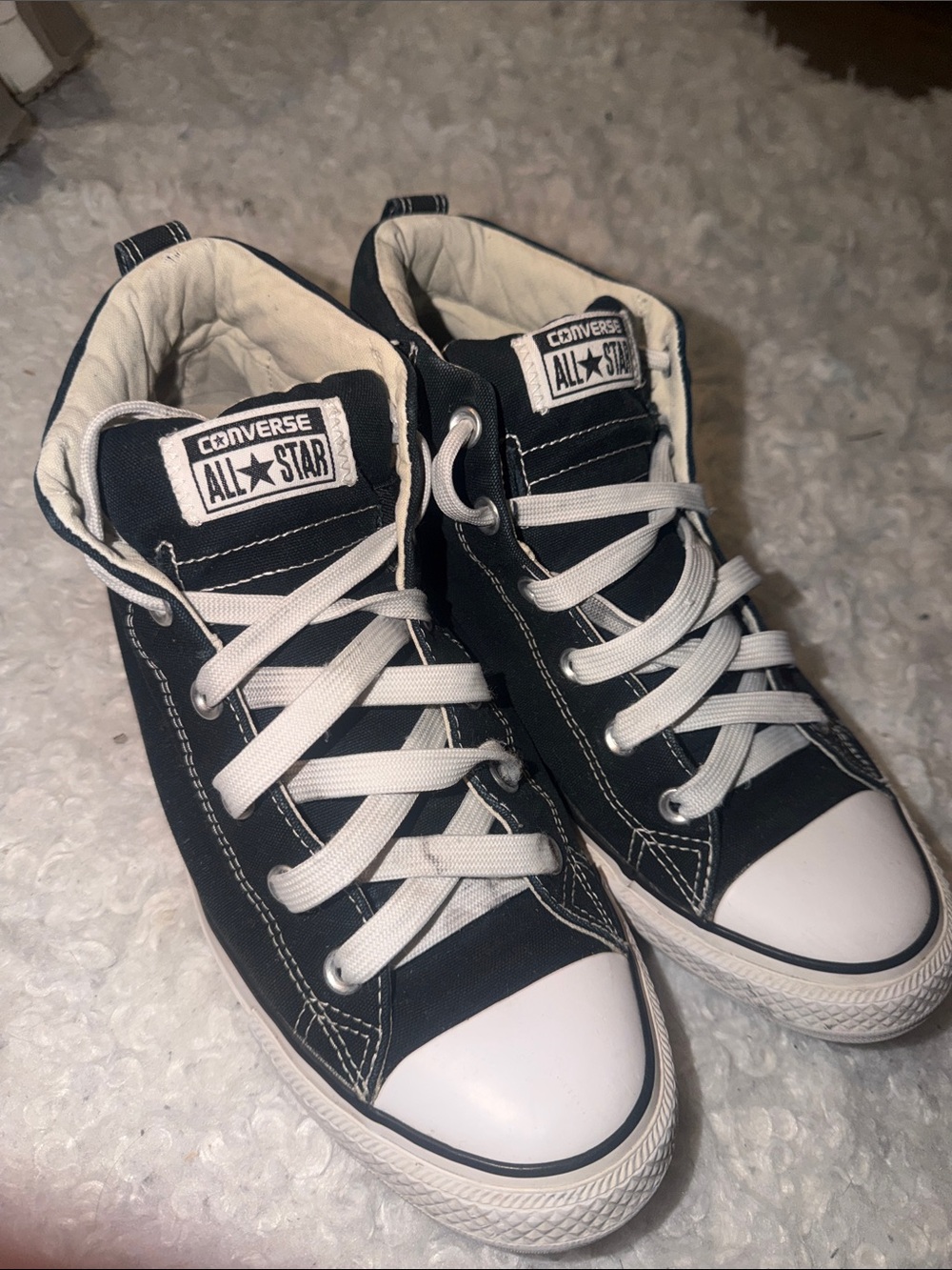 Converse Black and White High-Top Sneakers